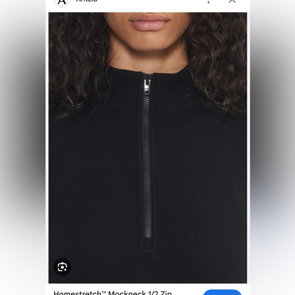 Aritzia TNA homestretch Olive half zip